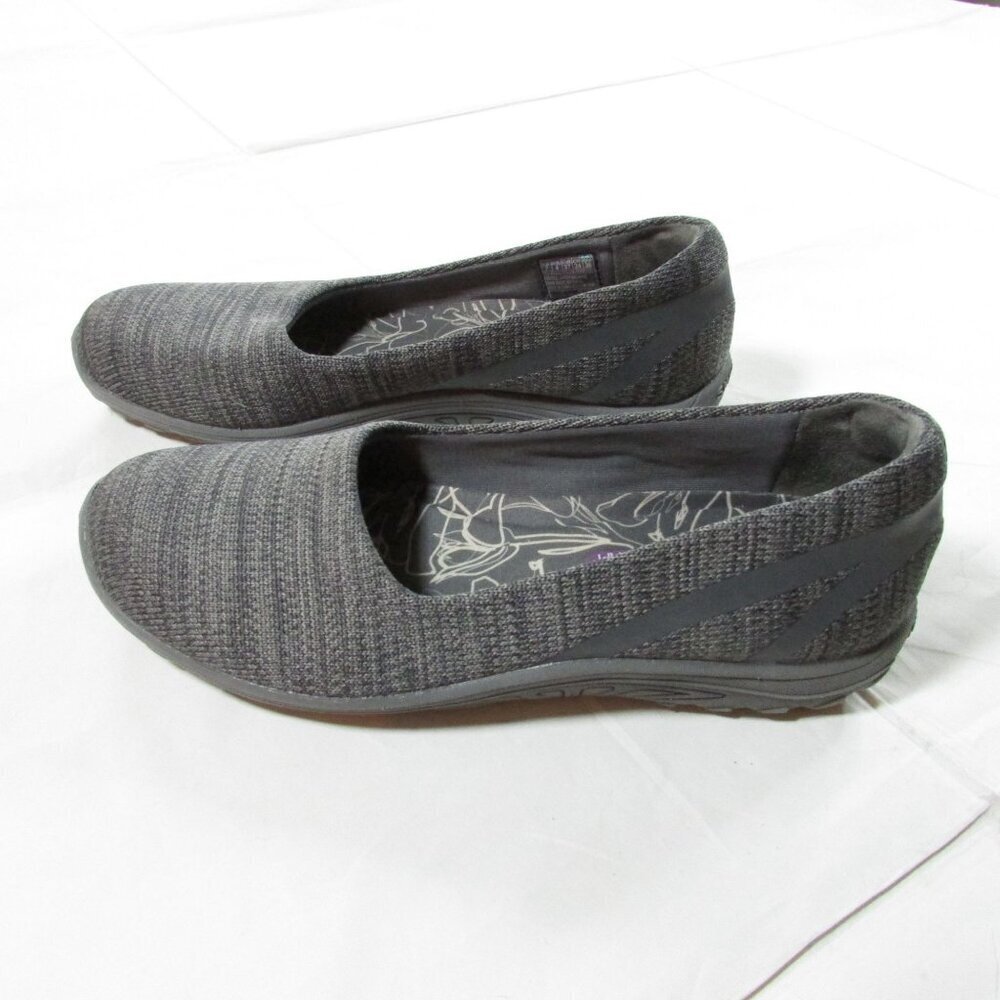 Skechers Women's 7 Reggae Fest Dread Knit Relaxed Fit Slip On Shoe Charcoal 4944